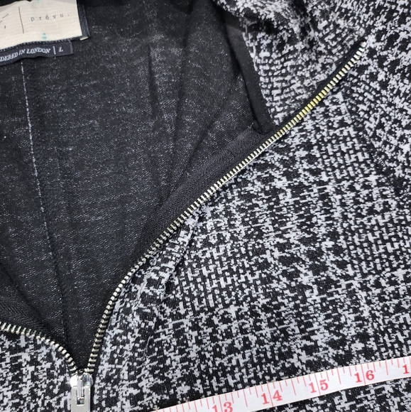 Prevu Houndstooth Zip Polo Shirt size L - Picture 11 of 11